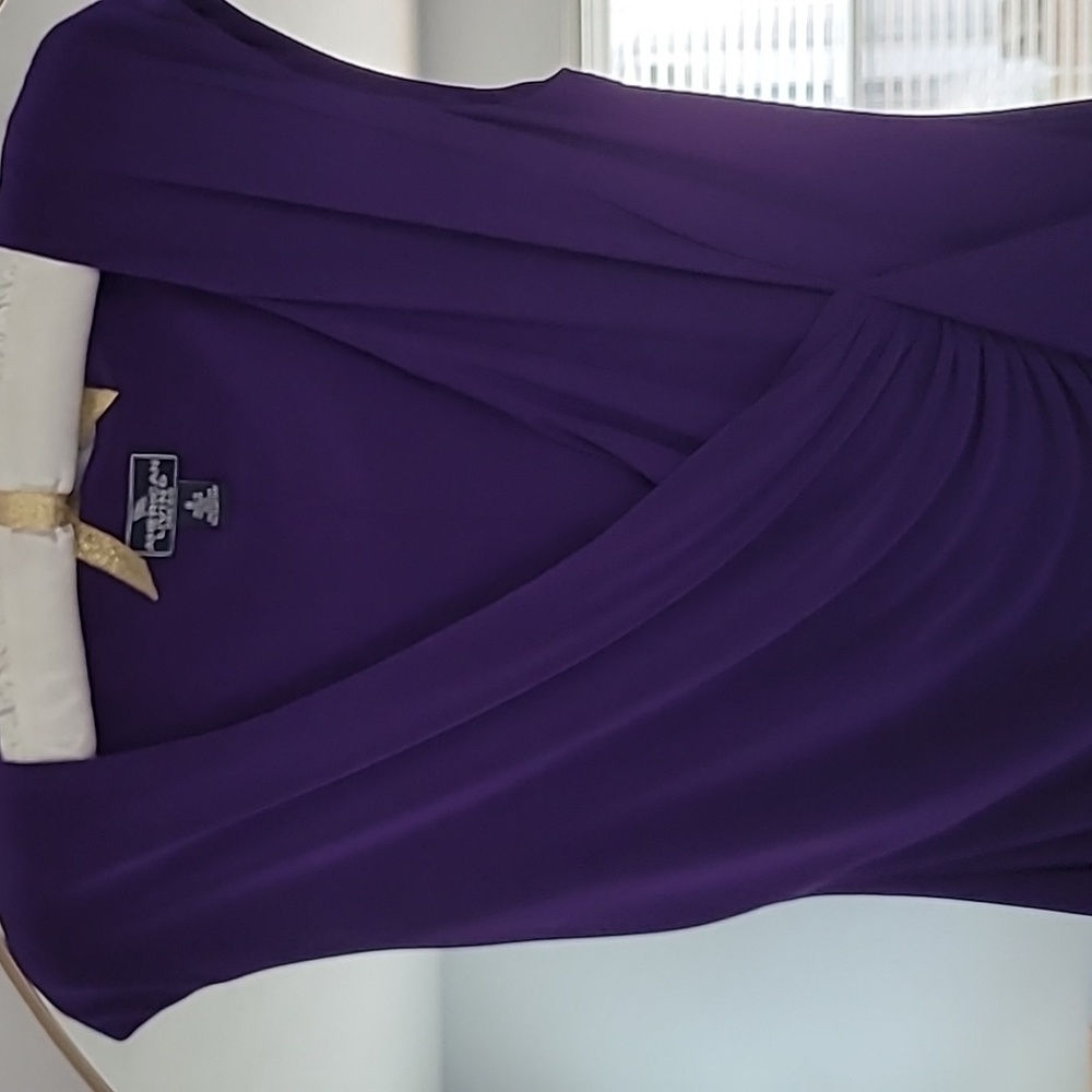 Purple dress for office or wedding guest in excellent condition in size 8.